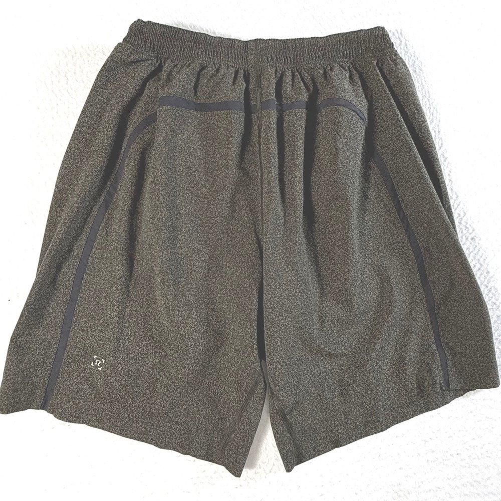 Lululemon Surge Shorts Mens Medium 7 Inch Lined Running‎ Athletic Green Heather